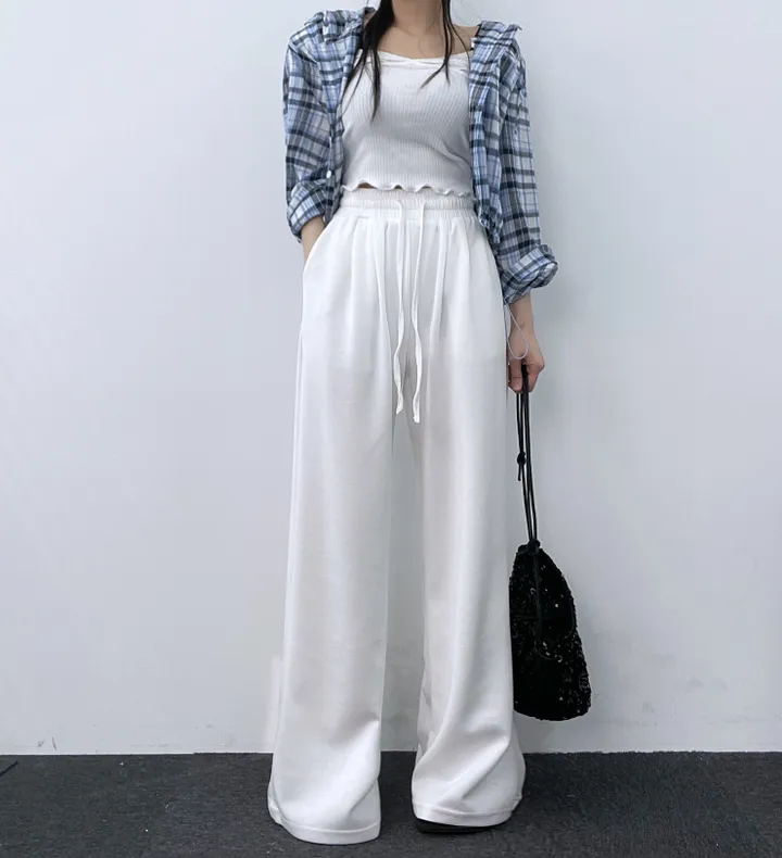 * 차르르 날씬핏 * 와이드팬츠 여름 트레이닝바지 여름옷 봄 밴딩 바지 찰랑팬츠 핀턱 와이드 롱 팬츠 쭈리 여름바지 봄바지 가을바지 츄리닝 상세 이미지 26
