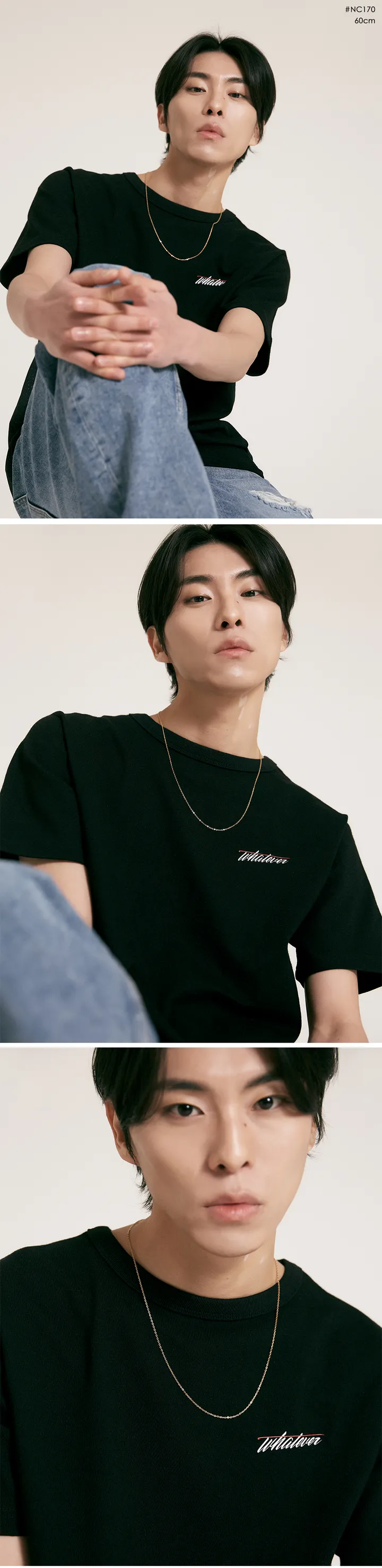 👍모델소장👍골드 써지컬 목걸이 롱 체인 목걸이 줄 레이어드 뱀줄 볼체인 목걸이 상세 이미지 32