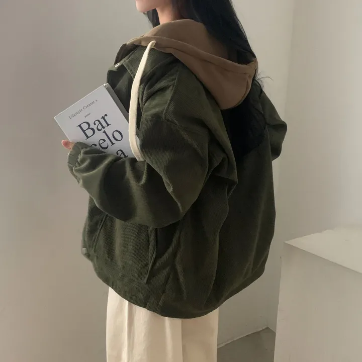 [예쁨보장✨/일체형] 코듀로이 골덴 후드집업, 점퍼자켓 - 3color 상세 이미지 5