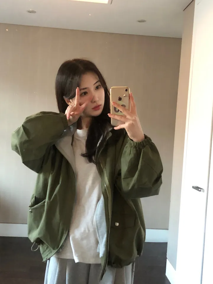 [최저가보장/후드탈부착!] 루즈핏 후드 레이어드 야상 점퍼 누빔 안감있음 -2colo 상세 이미지 47