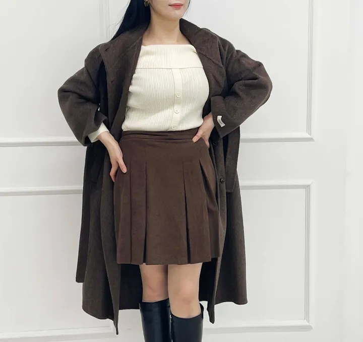 자체제작 원단부터 다른 엣지넥 양모 핸드메이드코트 빅사이즈 연말룩 하객룩 110까지 상세 이미지 24