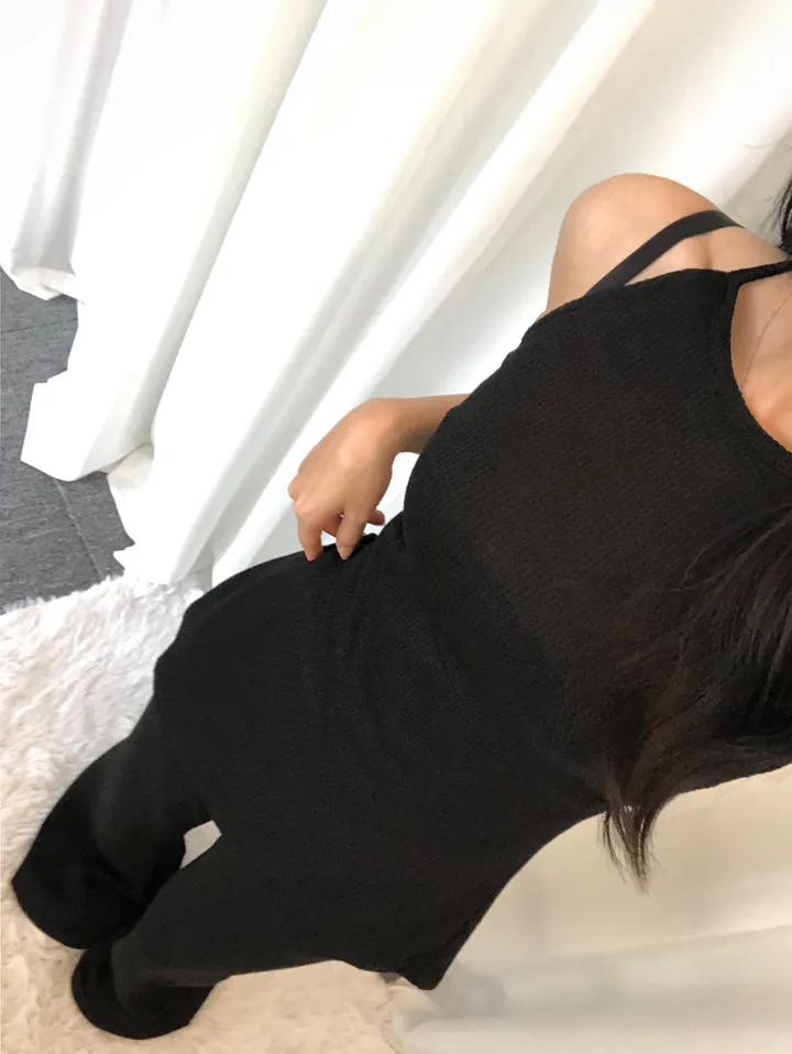 [휴가❤︎데일리룩/여리여리핏]트임 홀터넥 set 상세 이미지 19