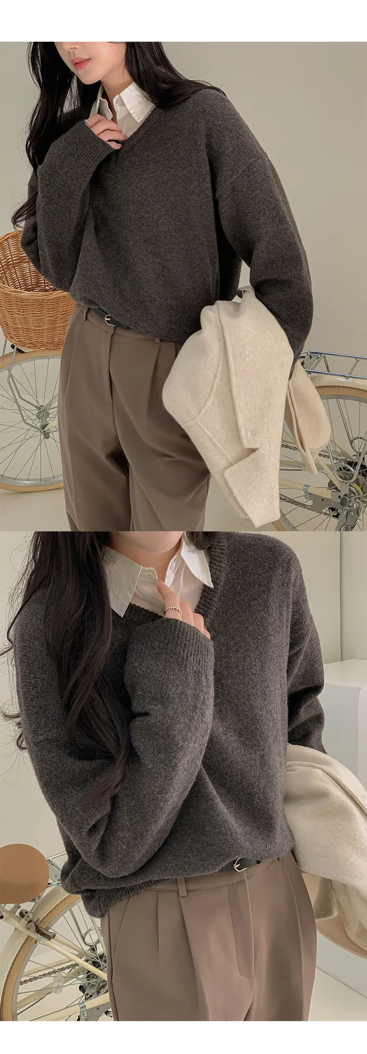 [자체제작/3천장돌파/S-L]프롬드 소프트 울 히든단작 핸드메이드 숏 코트 상세 이미지 29