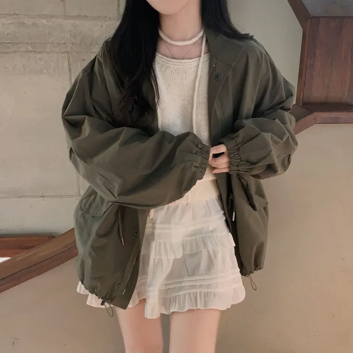 [왕오버핏🤍]간절기 아우터 1등,스프링앤어텀 매트 코튼 야상 점퍼 상세 이미지 8