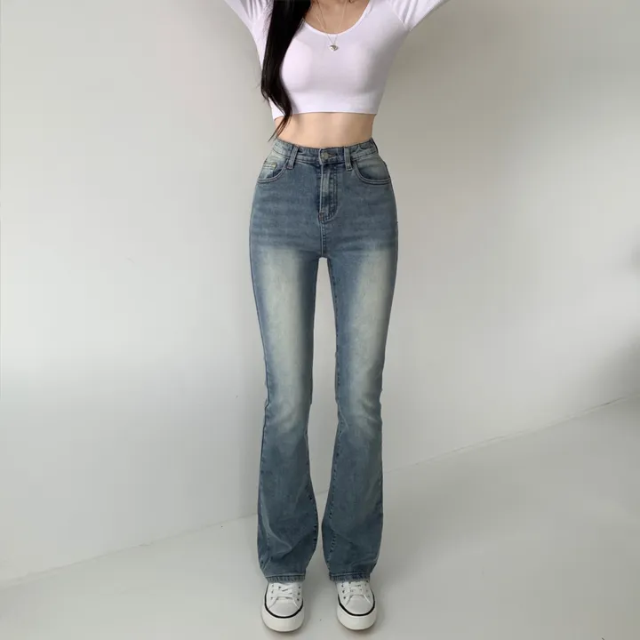 [숏,기본,롱/핏보장🖤/~2XL] 메이빌 쫀득 워싱 슬림핏 하이웨스트 세미 부츠컷 빈티지 데님 팬츠 청바지 키작녀 키큰녀 빅사이즈 4color 상세 이미지 16