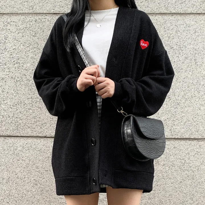 🌸봄신상/오버핏🌸 베스트 가디건 모음전 ✔ 오버핏가디건 니트가디건 학생가디건 교복가디건 스쿨룩가디건 캐릭터 빅사이즈 아우터  봄 봄옷 봄가디건 크롭가디건 롱가디건 봄아우터 상세 이미지 23