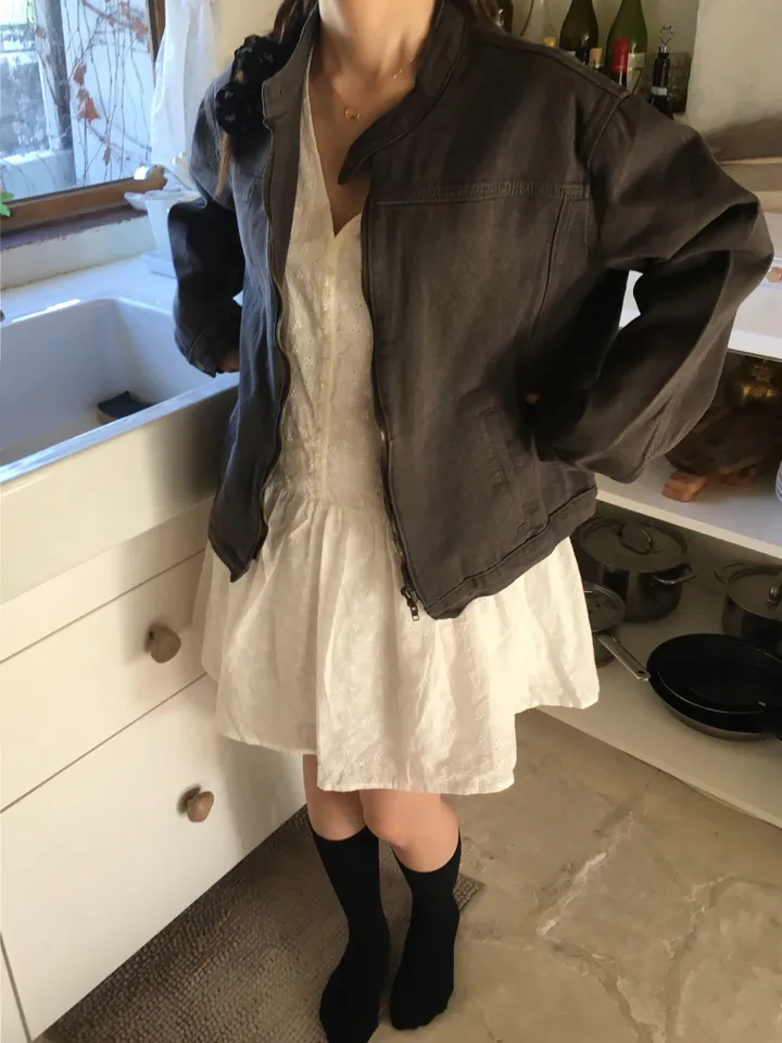 [봄신상💐](2colors/주문폭주🎉/투웨이) 빈티지 블루종 코튼 면 라이더 점퍼 자켓 jk 상세 이미지 92