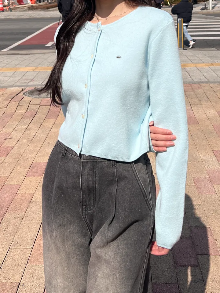 [당일출고🚀/문의폭주] 브이넥 꾸안꾸 여리핏 심볼 레이어드 베이직 봄 여름 가을 아우터 긴팔 니트 가디건 상세 이미지 66