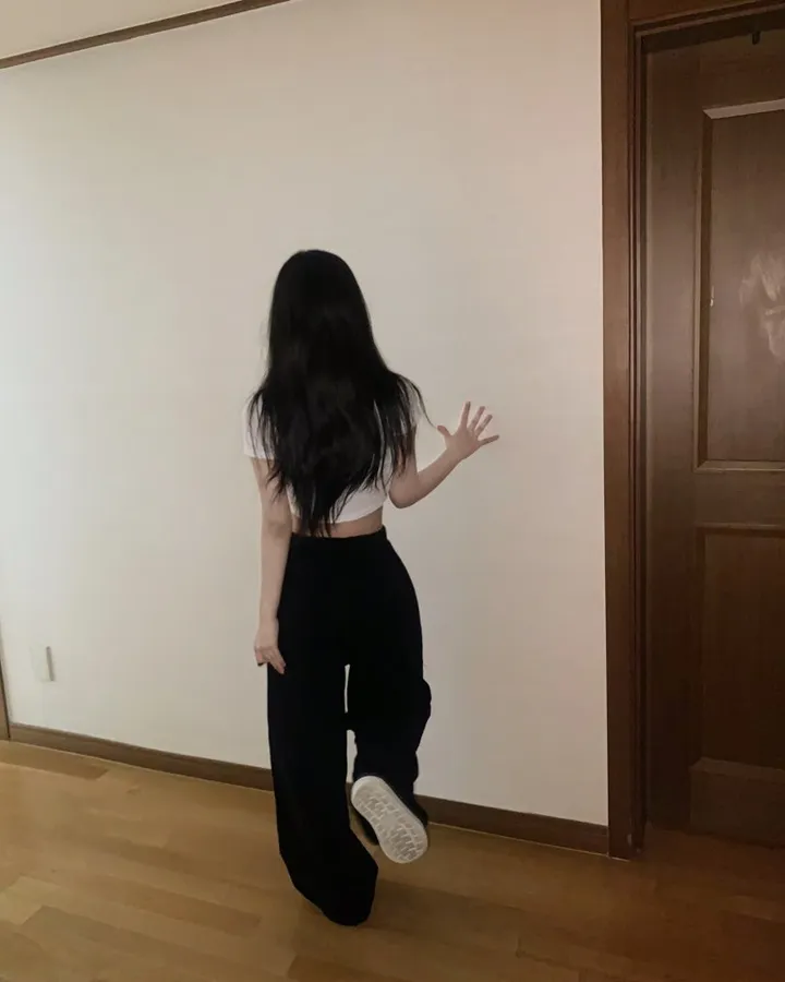 🖤블랙&핑크🩷 더블리본 핑키 롱 트레이닝 pt -3col 상세 이미지 15