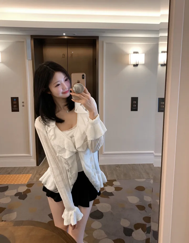 멜란 프릴 레이스 가디건 상세 이미지 10