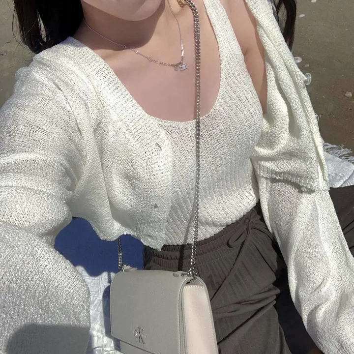 [✨SET가격/3천장 돌파!✨]피부에 달라붙지 않는, 부클 가디건+나시 투피스 세트 상세 이미지 19