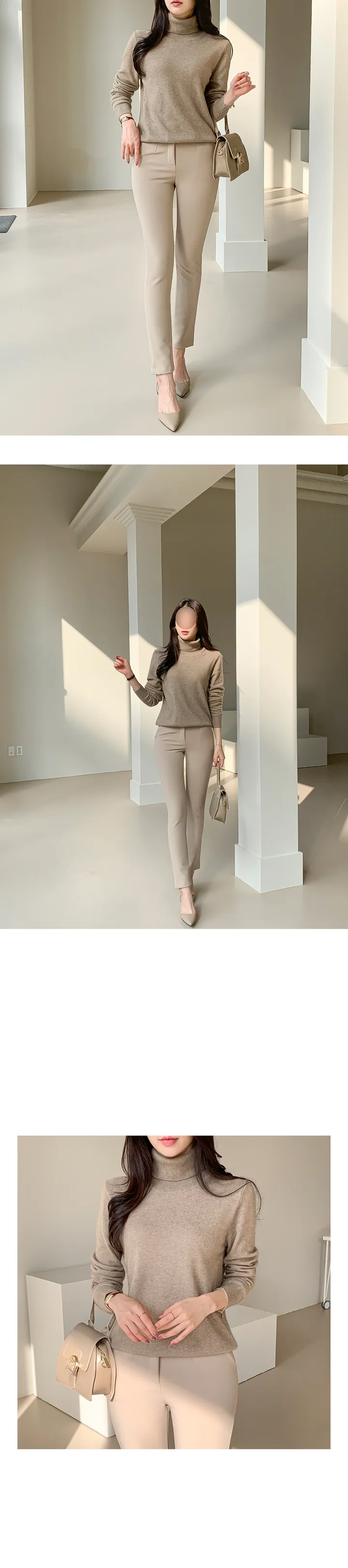 [55~77/일반,기모] 인생핏 슬림 일자 스키니핏 하이웨스트 스판 간절기 겨울 슬랙스 상세 이미지 51