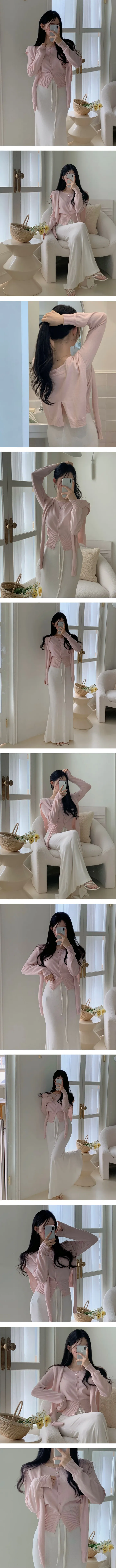 봄버젼🌸[숄+가디건세트]  어깨 숄 라운드 보들 여리 봄 긴팔 니트가디건 상세 이미지 5