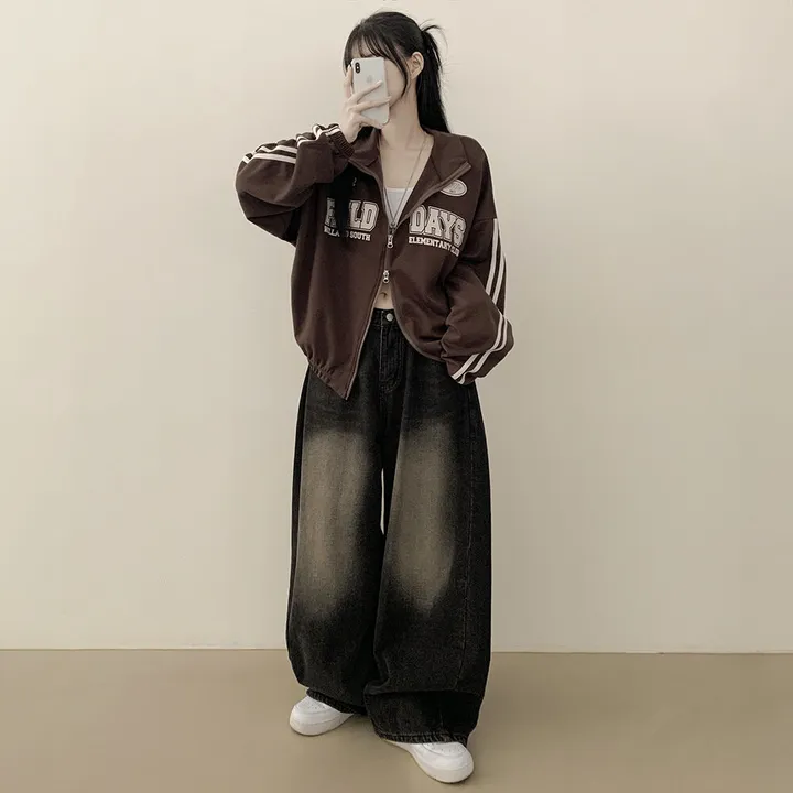 [왕오버핏/간절기필수!] 두줄 배색 트레이닝 트랙집업 점퍼 캠퍼스룩 개강룩 빅사이즈 상세 이미지 17