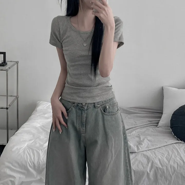 daily slim-fit short sleeve t [ 기본핏 라운드 슬림핏 스탠다드 숏 반팔 티셔츠 ] 상세 이미지 18