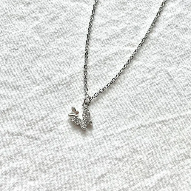 [실물파🦋/써지컬마감] 큐빅 나비 목걸이 Surgical Steel butterfly necklace 상세 이미지 13