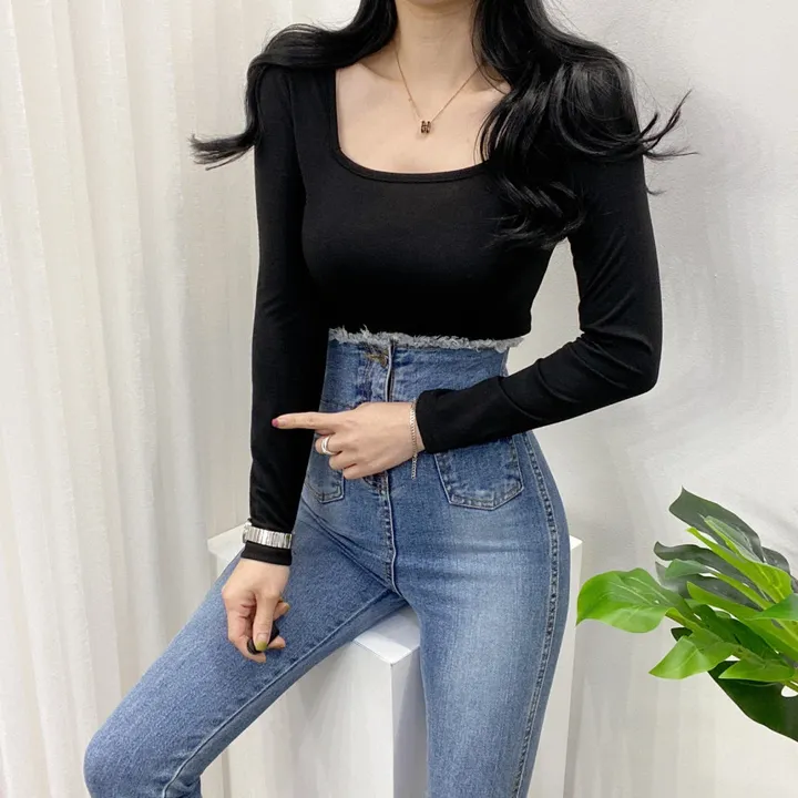 🚀당일발송🚀[묶음할인/11컬러] 조이 봄 가을 뉴 스퀘어넥 긴팔 티셔츠 이너티 상세 이미지 67