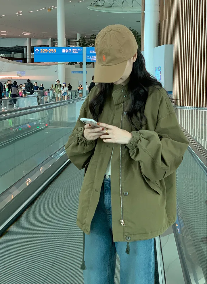 원가이하 세일 반품 교환 불가 야상 박시 루즈핏 봄 자켓 3컬러 가을 봄 옷 여행 점퍼 빅사이즈 남여공용 점퍼 상세 이미지 27