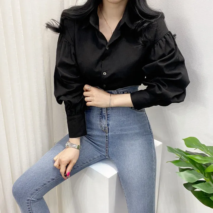 🚀당일발송🚀[베이직/하객룩] 봄 가을 메인 벌룬 블라우스 남방 상세 이미지 33