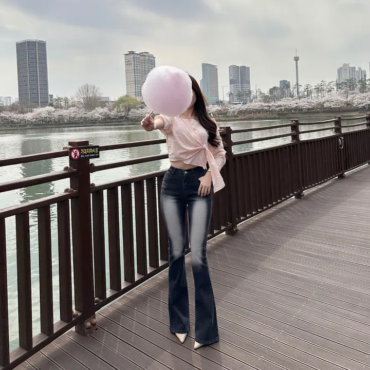 [자체제작/허리쏘옥/히든밴딩/기본,롱ver] -3kg 몸매 보정 워싱 롱 부츠컷 데님 청바지 롱팬츠 상세 이미지 111