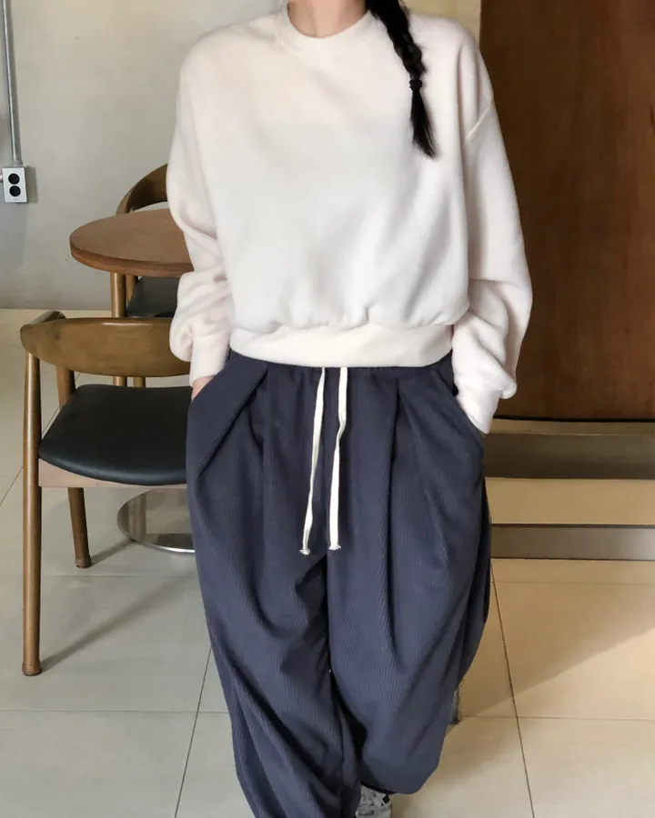[데일리/*핏보장*] 코듀로이 골덴 핀턱 밴딩 팬츠 - 7colors (맞주름 허리 밴딩 와이드팬츠 롱다리핏 골반보장) 상세 이미지 56