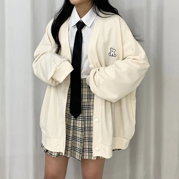 🌸봄신상/오버핏🌸 베스트 가디건 모음전 ✔ 오버핏가디건 니트가디건 학생가디건 교복가디건 스쿨룩가디건 캐릭터 빅사이즈 아우터  봄 봄옷 봄가디건 크롭가디건 롱가디건 봄아우터 상세 이미지 5