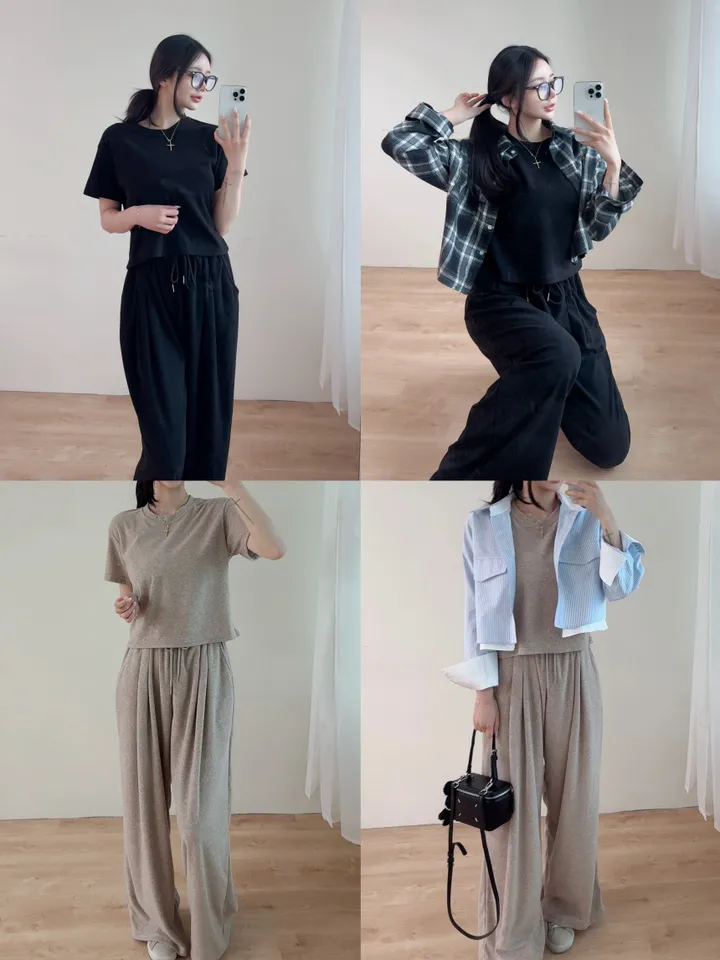 *빠른출고*[최저/set❤️/휘뚤마뚤!]벨루아 반팔 핀턱 트레이닝 세트 벨벳 세트 투피스 여름세트 여름투피스 상세 이미지 5