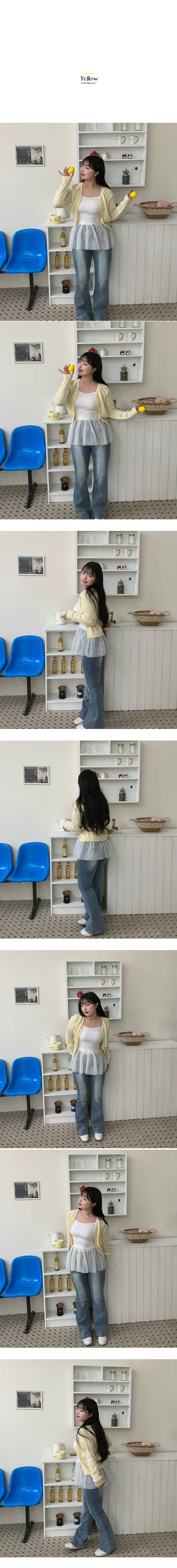 [봄추천템!] 베이직 팬던트 브이넥 나그랑 루즈핏 가디건 상세 이미지 11