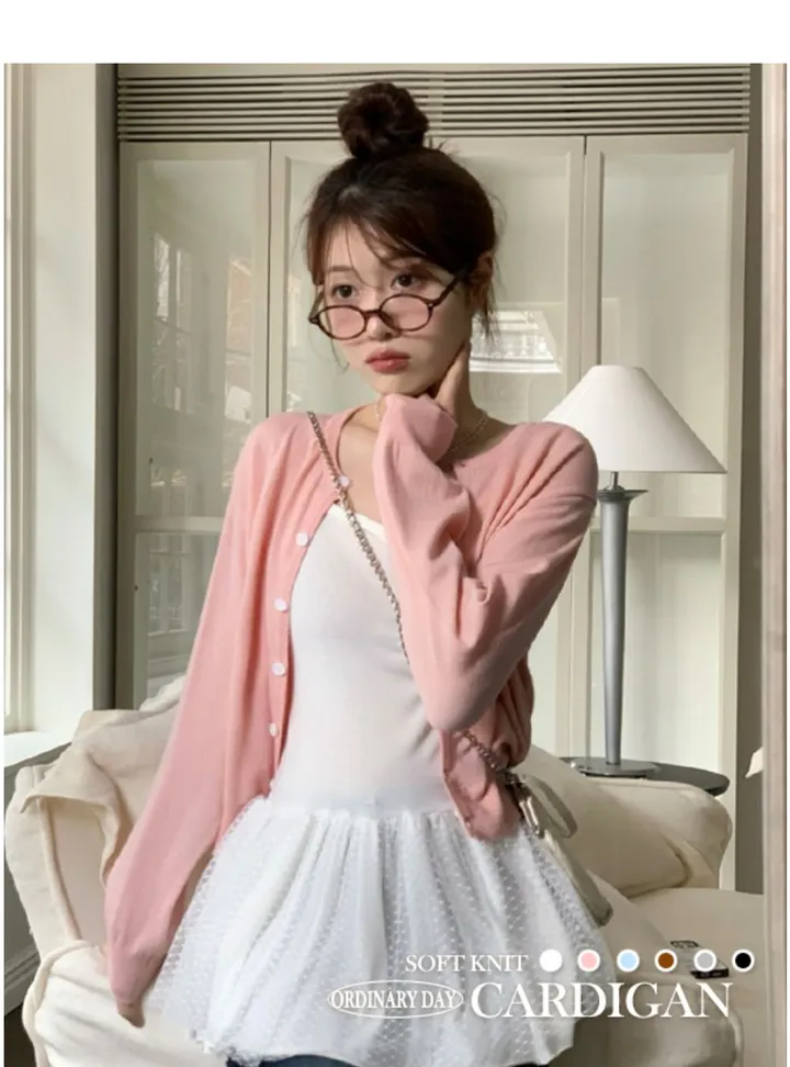 [부드러워요🌸여리핏]도화 여리 루즈핏 데일리 버튼 소프트 니트 가디건 6color 상세 이미지 17