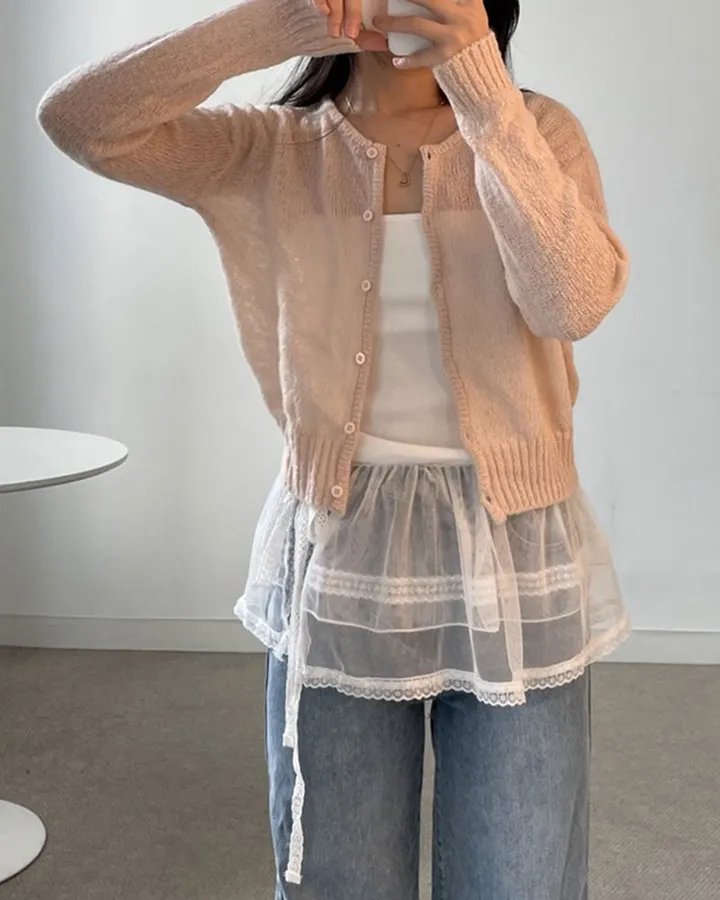6컬러/울/모헤어/봄가디건 간절기가디건 크롭 세미크롭 상세 이미지 24
