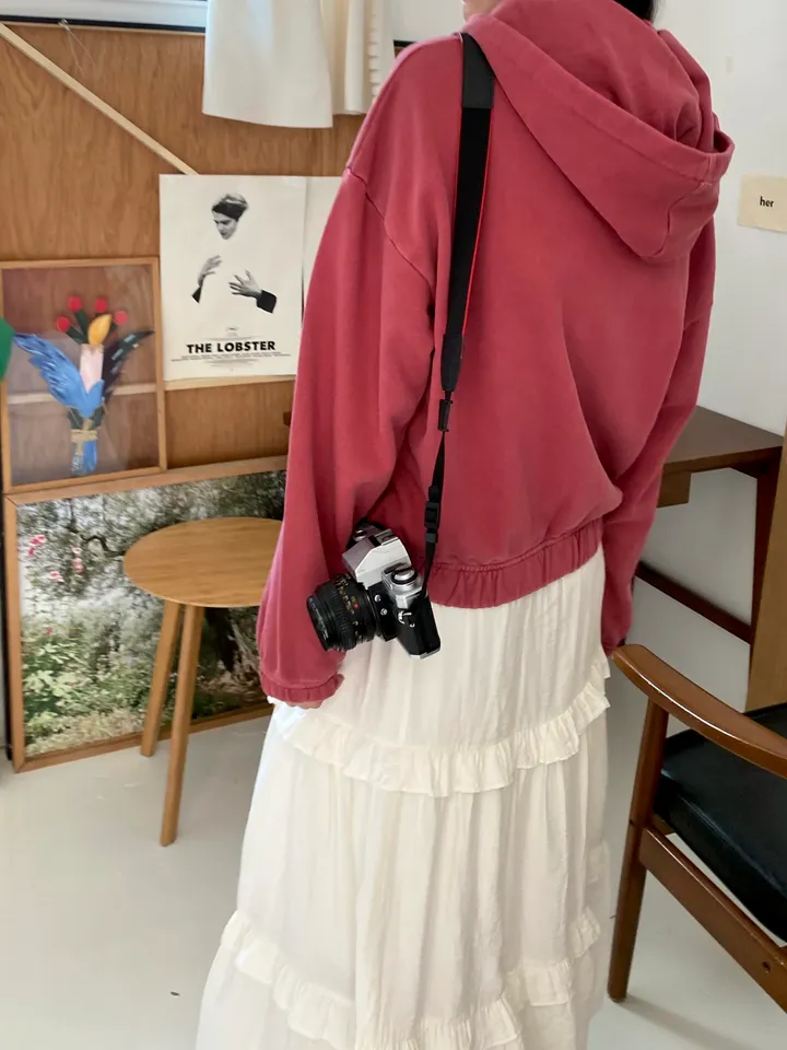 [💖봄신상/여리여리/💖피그먼트]헤븐 시보리 크롭 아방핏 루즈핏 자수 여친룩 꾸안꾸 후드 집업 상세 이미지 29