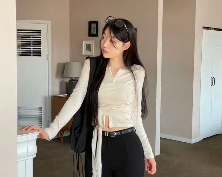 웨이드 무드 버튼 투웨이 물결 랩 가디건 2color 상세 이미지 23