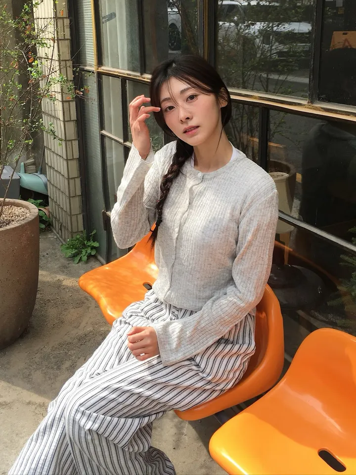 *주문폭주 순차발송* 가성비 빈티지 사계절 린넨 라운드 데일리 가디건 니트 (6color) 상세 이미지 24