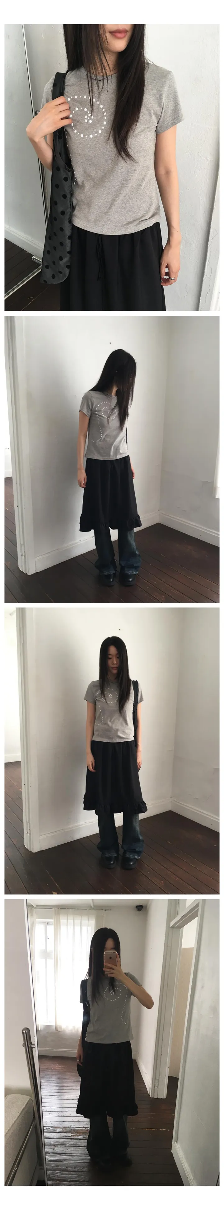 반팔 티셔츠 모델 착용 이미지-S1L21