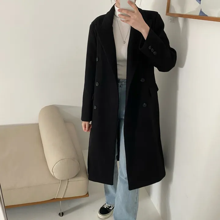 플룻 코트 봄코트 롱코트 하객룩 울코트 상세 이미지 39