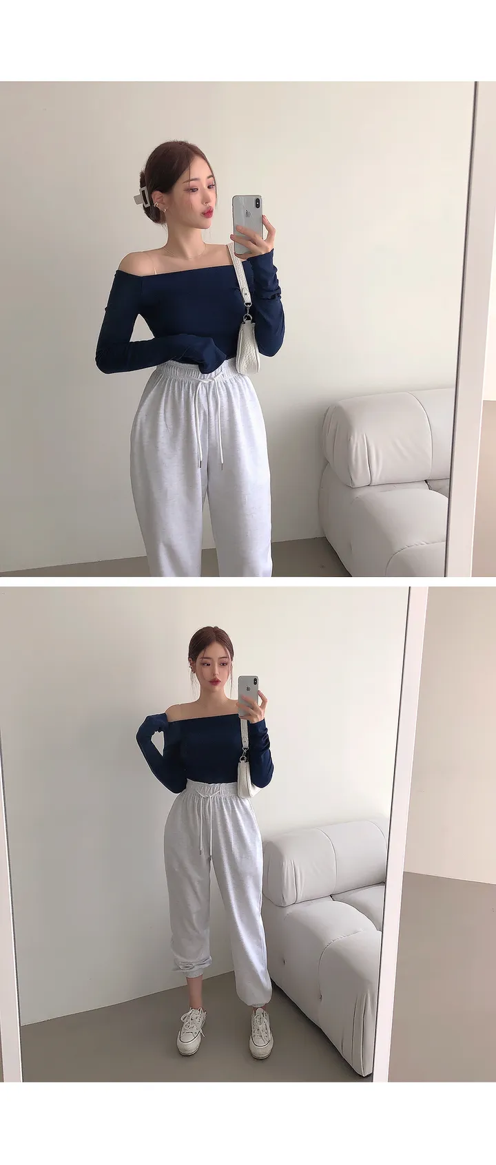 [인생컬러/여리핏] 우프 오프숄더 슬림핏 긴팔 티셔츠 봄티셔츠 봄신상 봄옷 가을티셔츠 가을옷 가을신상 상세 이미지 9
