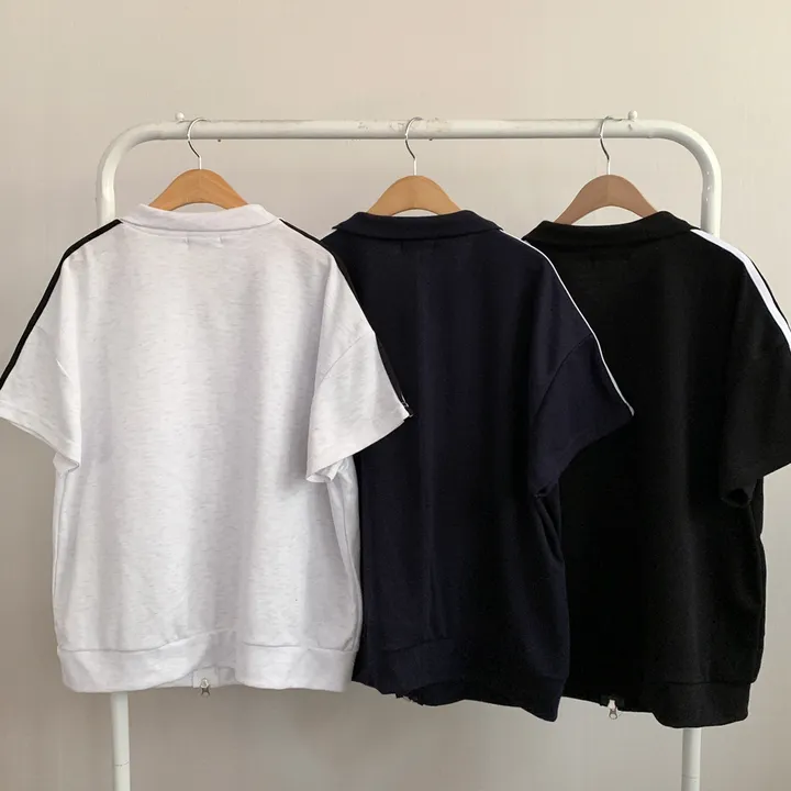 봄여름*[편안한/넉넉핏!] 져지 스포티 바운더리 오버핏 아노락 반팔 투웨이 집업 3color 상세 이미지 24