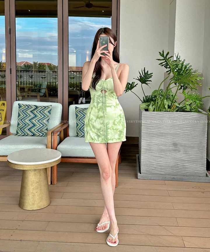💚어디서샀어?/M-XL 나염 트임 원피스 비키니 모노키니 휴양지 호캉스 호텔 유교걸 빅사이즈 커버업 치마 스커트 수영복 상세 이미지 30