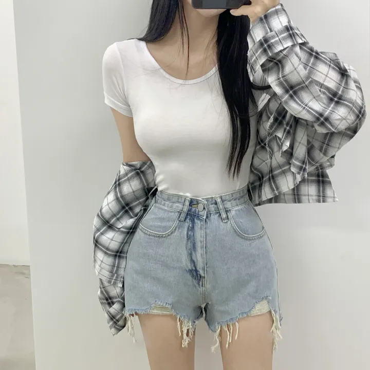[목늘어짐X묶음할인!]몸매잡아주는 쫀쫀한 라운드 반팔티셔츠 상세 이미지 13