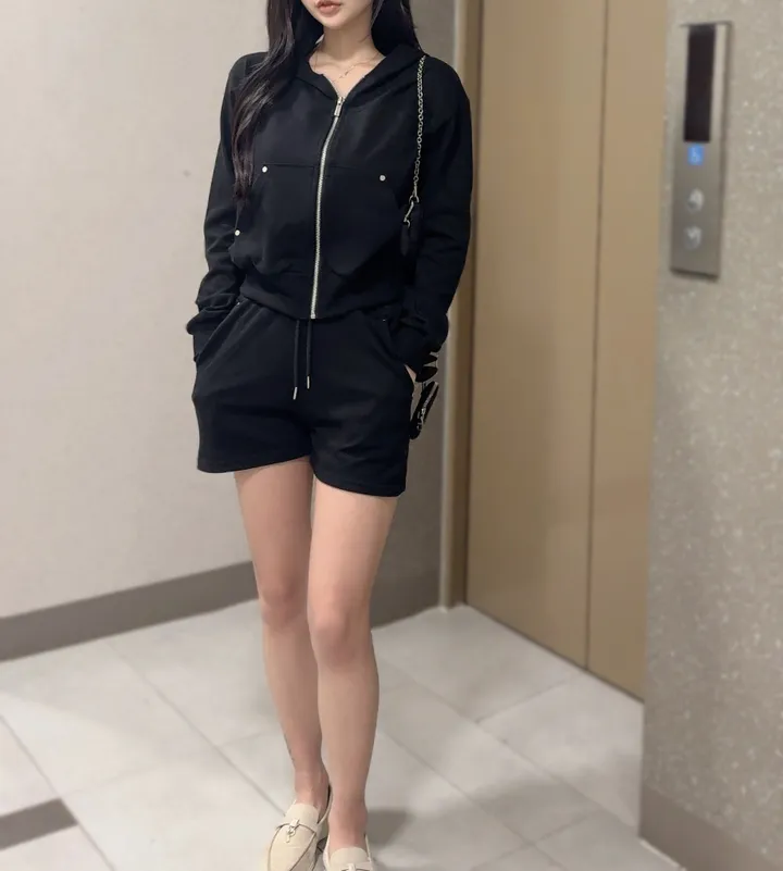 *빠른출고*/최저❤️ 로로set🤎후드찡 반바지 세트 여름세트 장마룩 트레이닝세트 상세 이미지 9