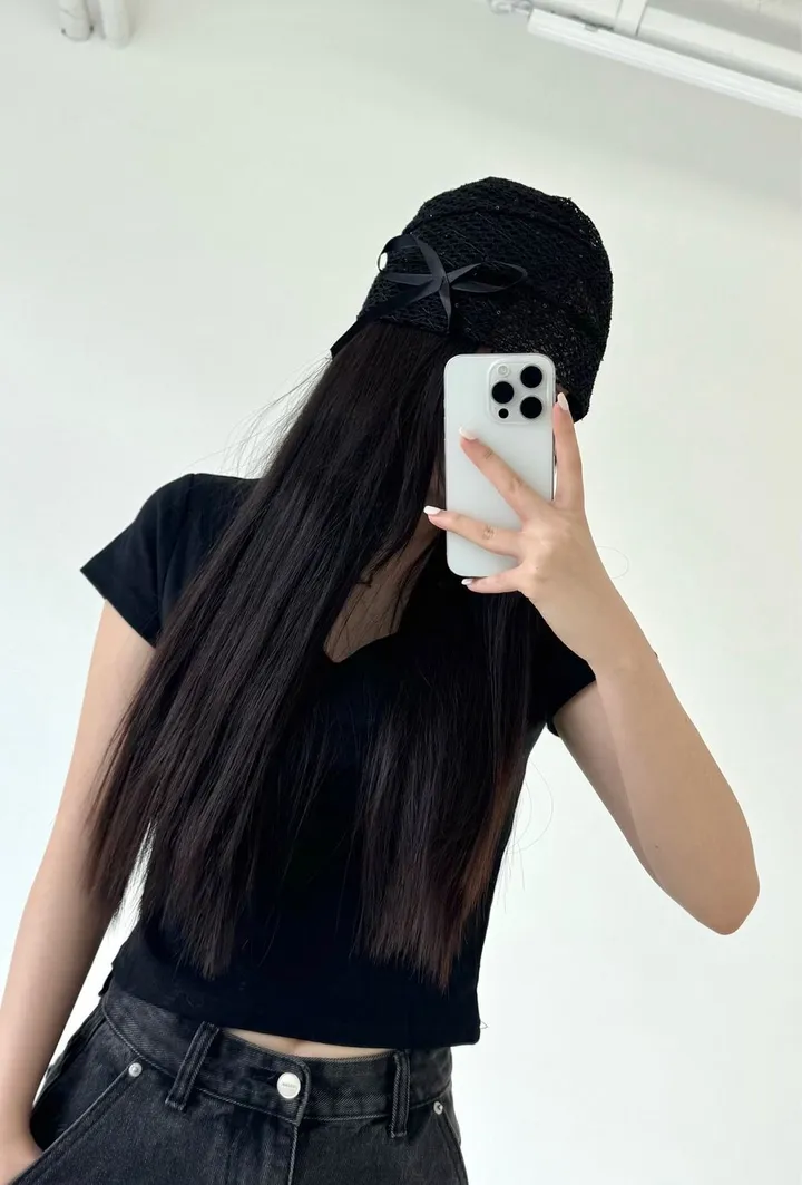 [당일✨강력추천✨] 리본 시스루 비니 2color 상세 이미지 11
