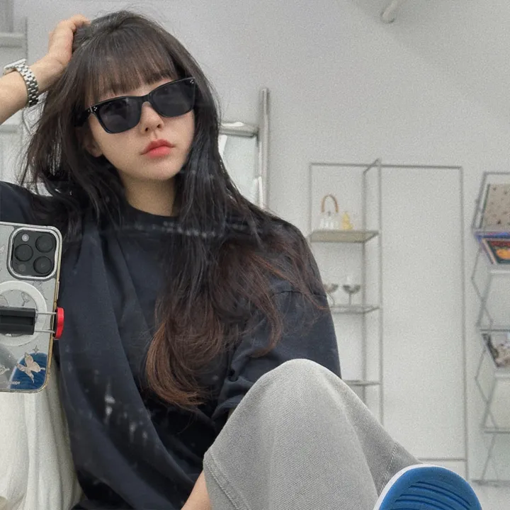 [오늘출발🚀/3종세트가격] UV400 데일리 스퀘어 캣아이 선글라스 자외선차단 상세 이미지 1