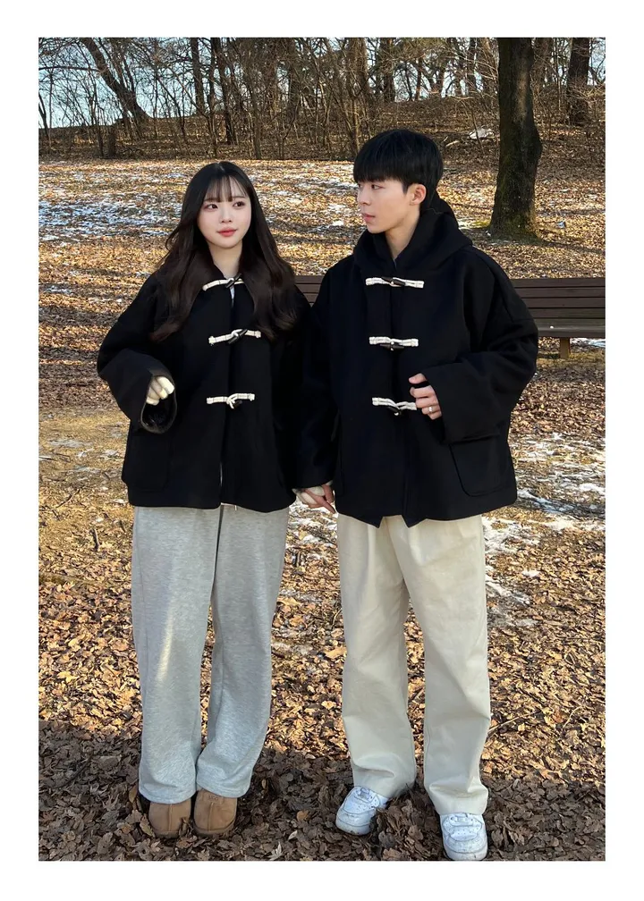[최저가/숏&롱] 떡볶이 후드 겨울 가을 코트 고퀄리티 남녀공용 아우터 자켓 오버핏 빅사이즈 커플룩 시밀러룩 상세 이미지 25