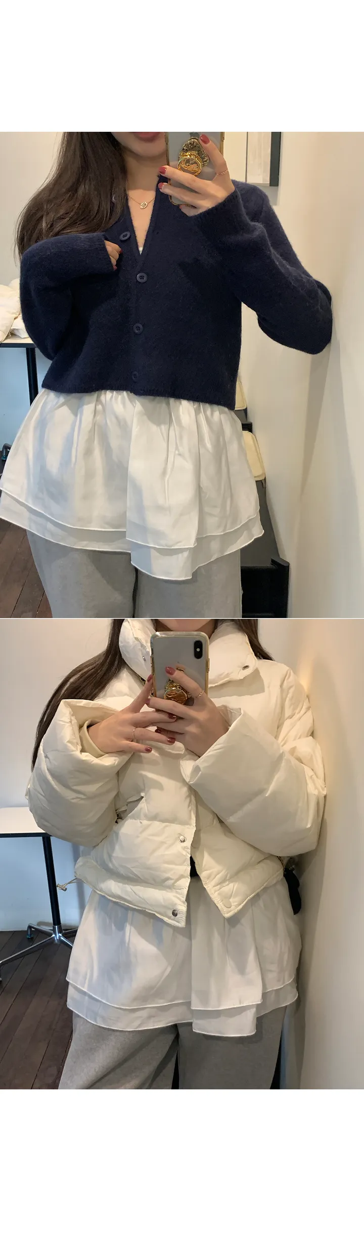 [주문폭주/사계절용] 플레어 레이어드 끈 나시 상세 이미지 34