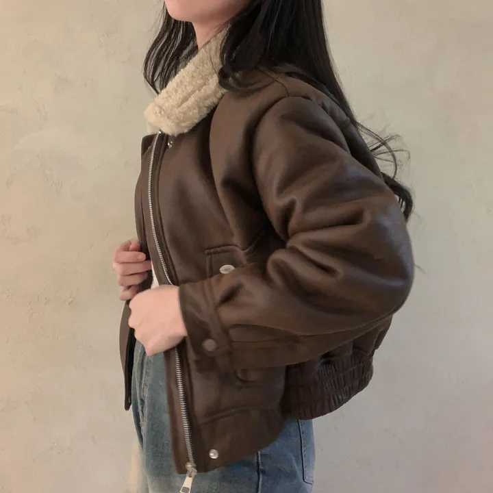 [양털안감🖤/겨울무스탕]고급빈티지무드, 소프트 스웨이드 양털 무스탕 점퍼 자켓 상세 이미지 47