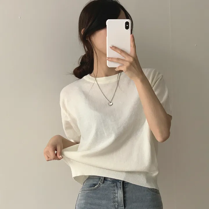 [ 샥출발*.* 데일리/9colors] 프루츠 라운드 반팔 니트 상세 이미지 10