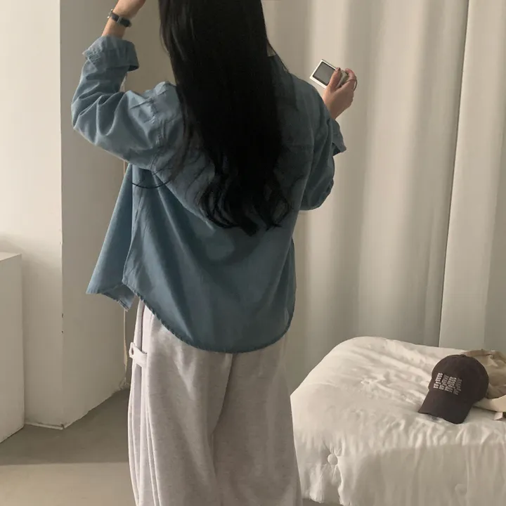 [여유핏🤍/논페이드원단*.*] 안느 데님 생지셔츠, 남방 - 4color 상세 이미지 24