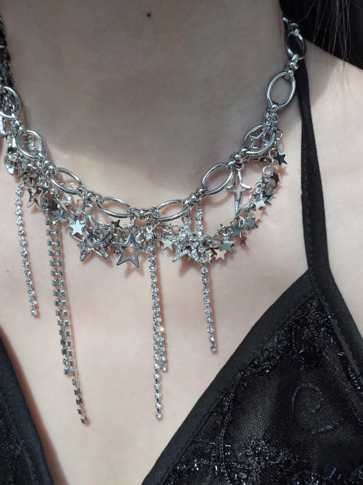 star chain necklace | 별 스타 큐빅 체인 목걸이 상세 이미지 10