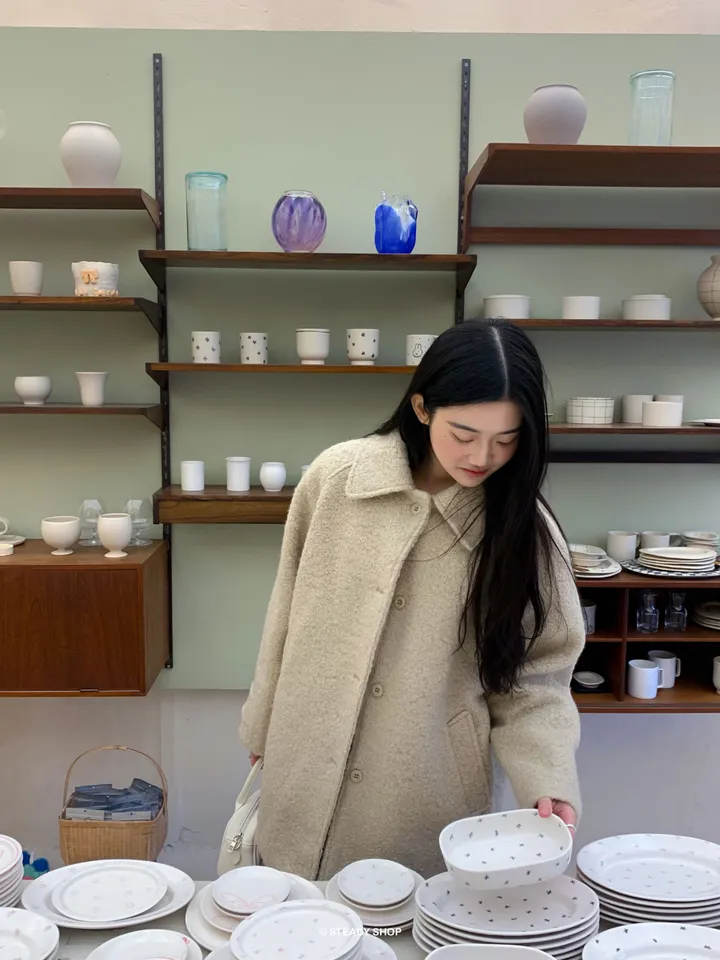 [울코트/울40%/누빔] 코지 부클코트 하프코트 코트 (3colors) 상세 이미지 47