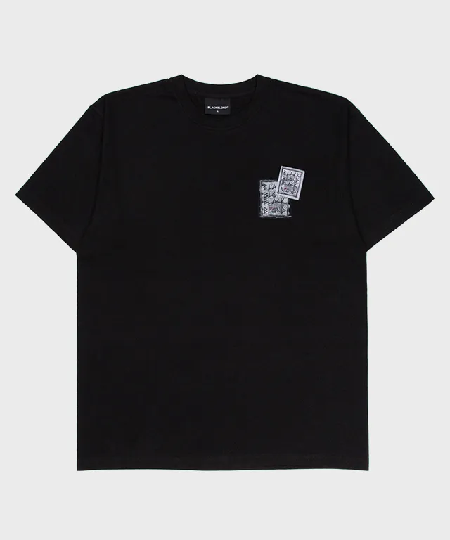 BLACKBLONDのBBD Shadow Smile Ripped Pigment T-Shirt 全2色 BBD Shadow Smile Ripped Pigment T-Shirt (Vintage Black
